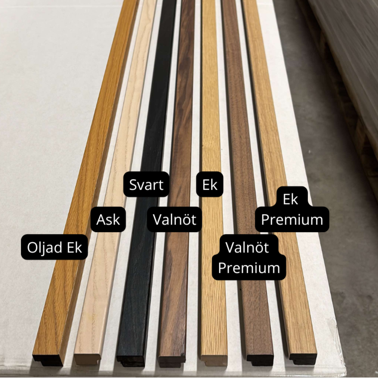 Afslutningsliste i træfiner, 270 cm