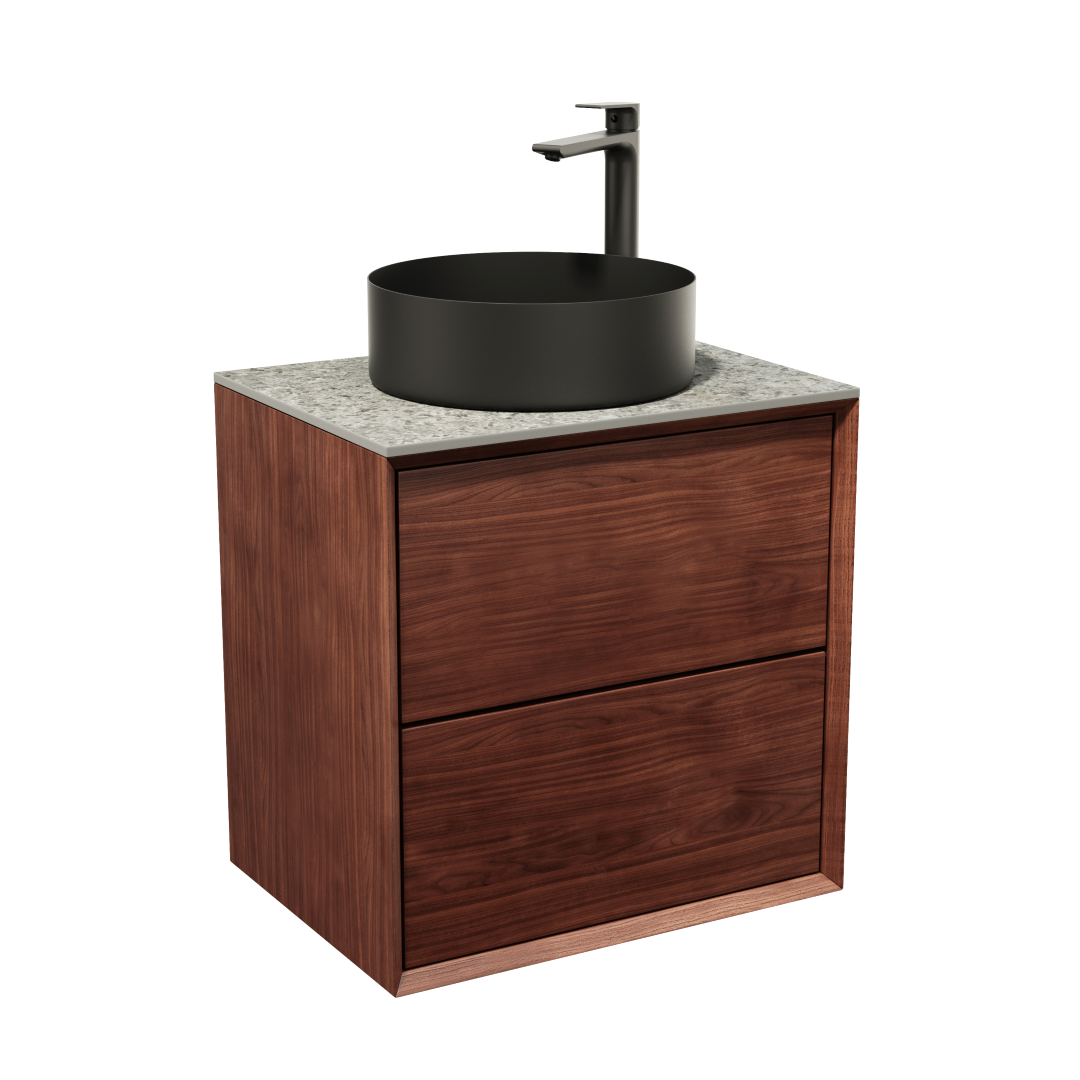 Tvättställsskåp i Massiv Valnöt 60 cm - IW60