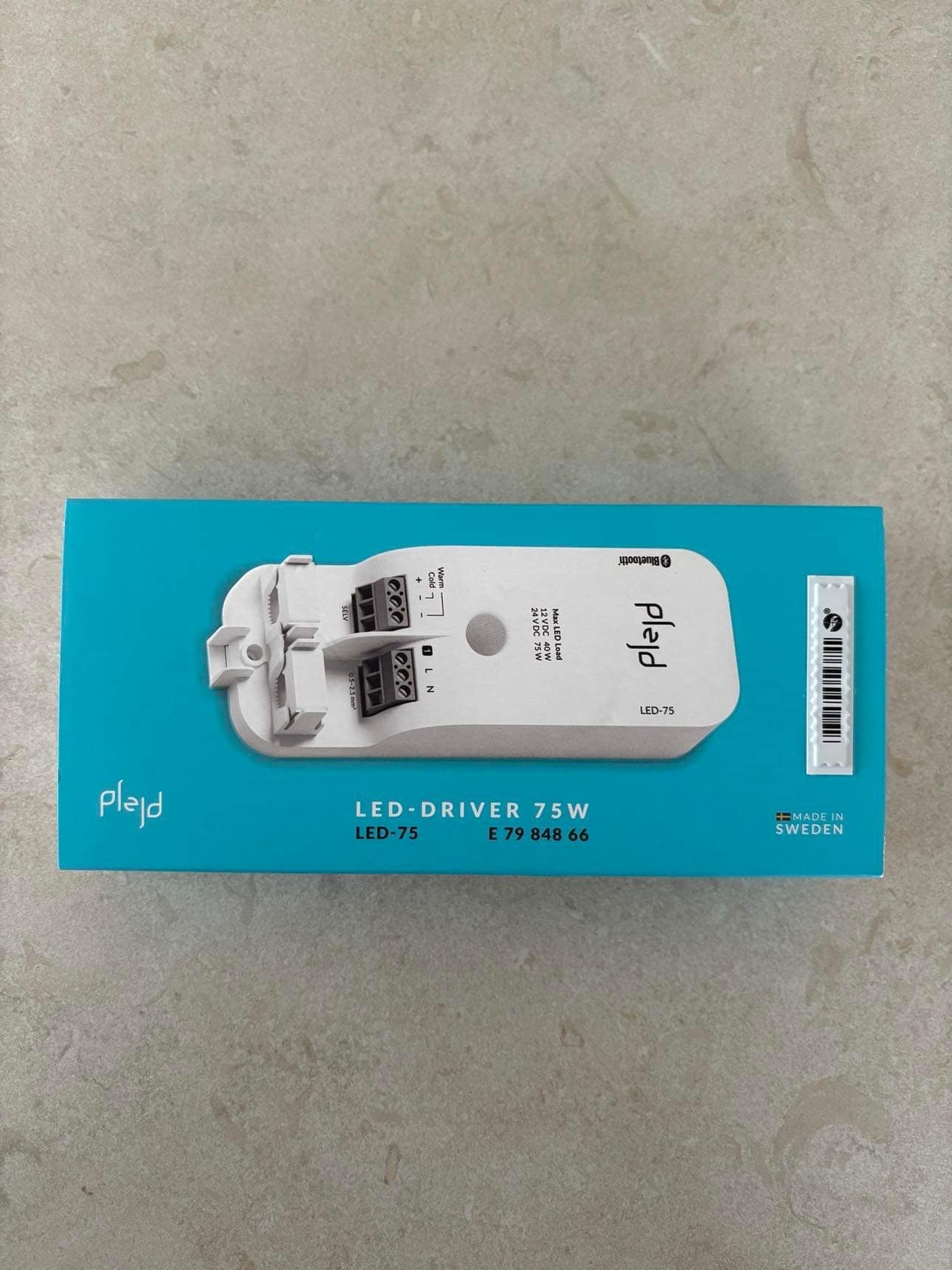 Plejd LED Driver 24V - 75W - 3m sladd m stickkontakt