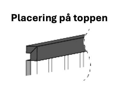 Afslutningsliste i træfiner, 270 cm